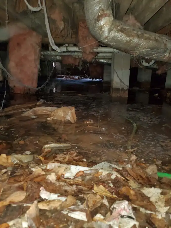 Crawl space flood assessment for Commercial Water Damage Restoration in Allouez